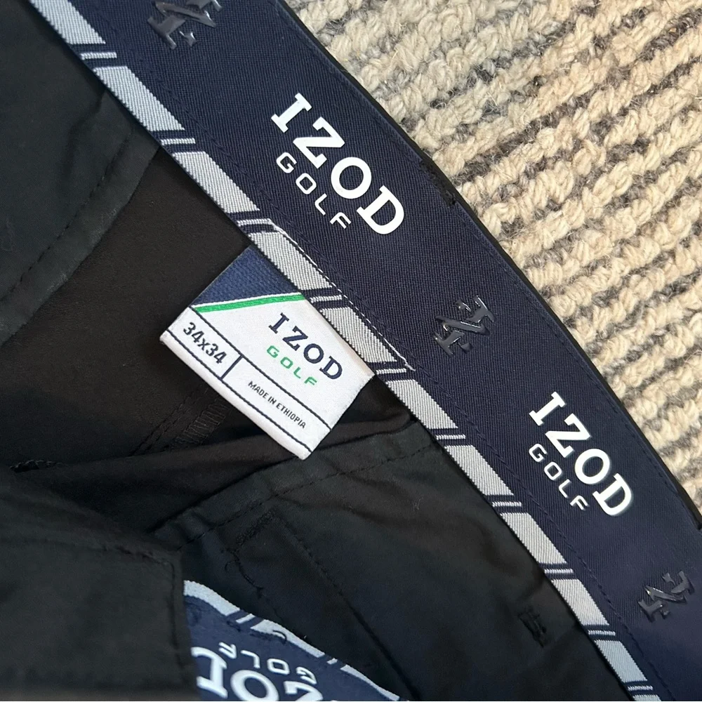 Izod Golf 34 x 34 Black Men’s Stretch Chinos pants